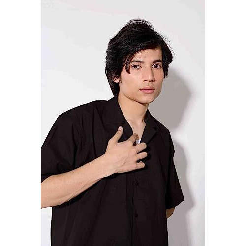 Dhruvi Trendz Mens Rayon Men Co-Ord Set Regular Fit Night Dress (Dt-Ms-6056&Sh211_Dark Black_S)