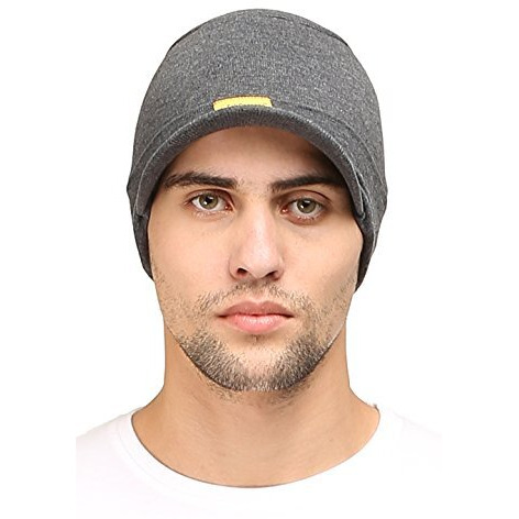Fabseasons Unisex Cotton Skull Cap With Peak, Ideal For All Summer & Winters. Combo Pack Of 2 (Black, Dark Gray)