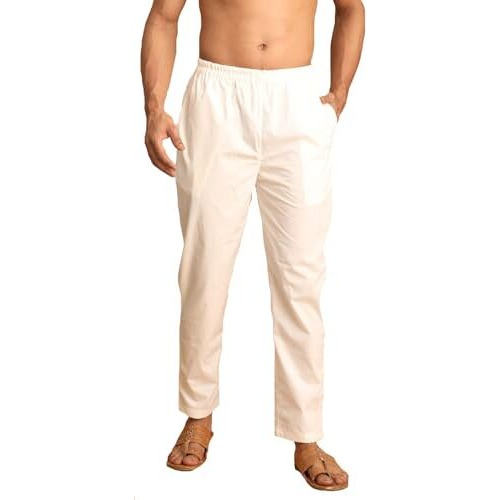 Vastramay Men's Cotton Pant Style Cream Pyjama_Vasmpant006Cr_40