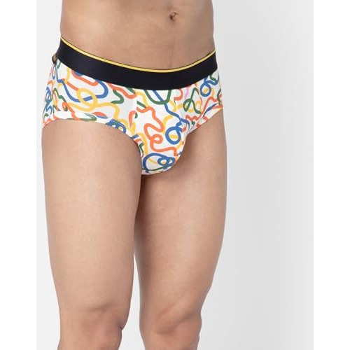 Bummer Men's Printed Micro Modal Briefs Underwear | Ultra Soft & Breathable | Combo Pack Of 2 (In, Alpha, Xl, String Theory,Bricked)