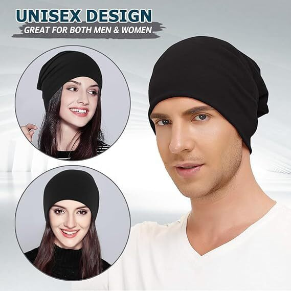 Paropakr Lightweight Summer Skull Caps Soft Cotton Lycra Beanie Hats Stretchy Helmet Liner Multifunctional Headwear For Men Women (Multi Skull Cap-11)