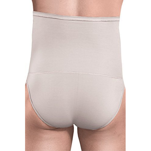 Dermawear Men Blended High Waist Abdomen Shapewear Brief V-Shaper (A-302_Cream_Xx-Large)