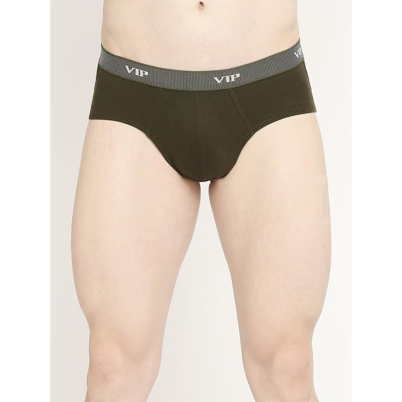 Vip Men's Cotton Solid (Pack Of 5) (Brief_Assorted
