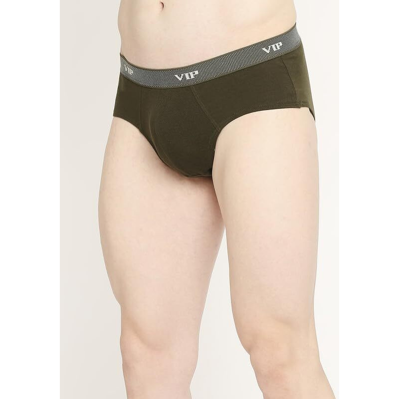 Vip Men's Cotton Solid (Pack Of 5) (Brief_Assorted