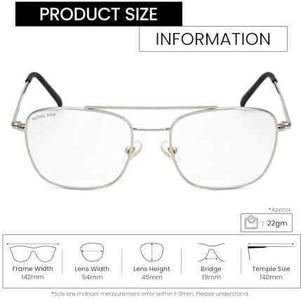 Royal Son Day And Night Men's And Women's Sunglasses (Rs0024Sf|50|Transparent Lens)