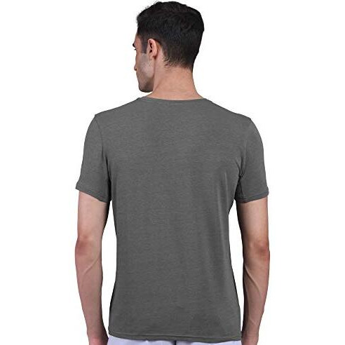 Freecultr Men's Bamboo Undershirt Anti Microbial Anti Odor Breath Tech Super Soft & Comfort Fit Lounge Wear And Sleep Wear T-Shirt - Size Xl Pack Of 1-Charcoal