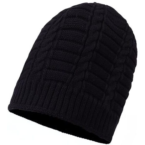 Freecultr Acrylic Unisex Short Beanie & Premium Short Beanie Black, Free Size