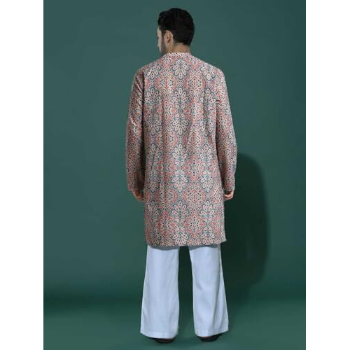 Greciilooks Kurta For Men | Kurta Set For Men | Kurta Pyjama Set For Men | Kurta Set For Men Kurta For Men With Sequin Embroidery (In, Alpha, Xl, Regular, Multicolor 01)