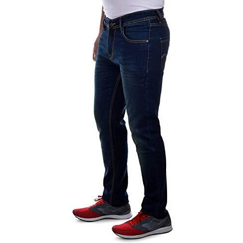 Ben Martin Men's Regular Fit Stretchable 36 Size Green Cotton Denim Jeans Pant For Men, Jj3-2