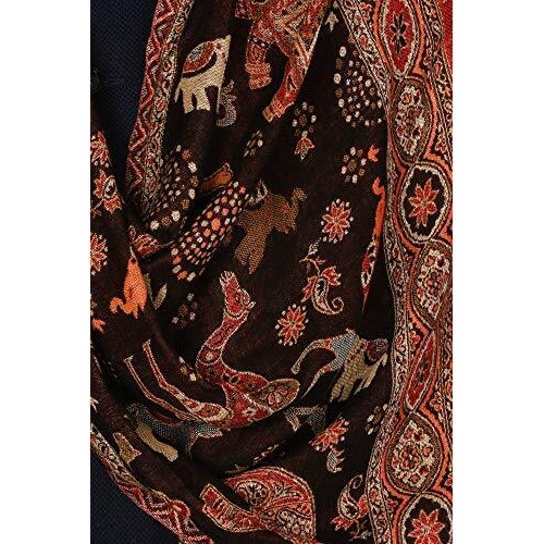 Pashtush Men's Wool Stole (207356_Brown_Free Size)