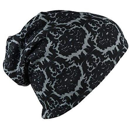 Isweven Cotton Slouchy Beanie And Skull Cap For Summer, Winter, Autumn & Spring Season, Can Be Used As A Helmet Cap Too - Free Size (7045A, Black)