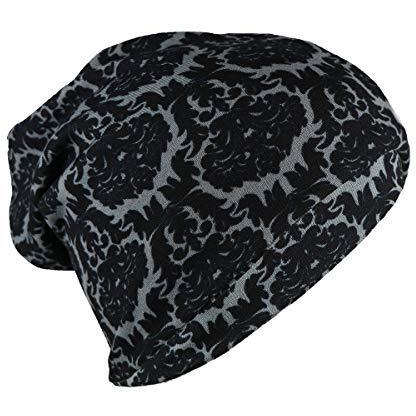 Isweven Cotton Slouchy Beanie And Skull Cap For Summer, Winter, Autumn & Spring Season, Can Be Used As A Helmet Cap Too - Free Size (7045A, Black)