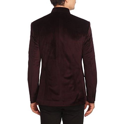 Wintage Men's Regular Fit Formal Blazer (0Velvet301Color2S38_Wine_38)
