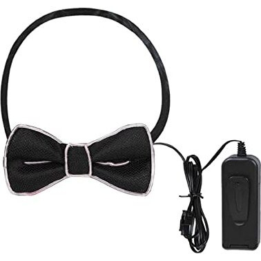 Augen Light Up Bow Tie For Men Neon Bowties Led Bowtie Wire Bowtie Glow In The Dark Led Bowtie For Kids Boys Men Rave Party Funny Costume Jacket Clothes Shirt Accessories (Blue2, Pack Of 1)