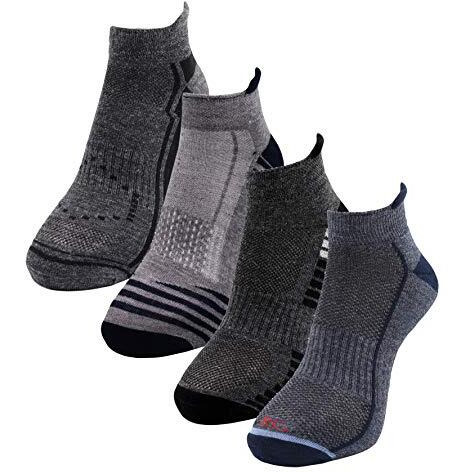 Rc. Royal Class Men's Ankle Length Terry Towel Woolen Multicolored Cushioned Socks (Pack Of 4 Pairs)