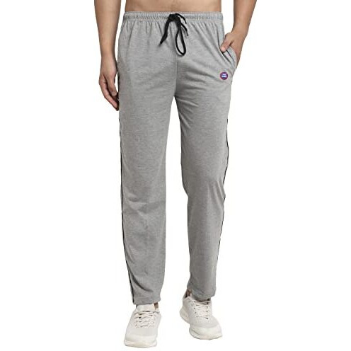 Mack Jonney Vimal Jonney Men's Regular Fit Mid Rise Track Pants-Dd1_Mlg__1-Xl Grey