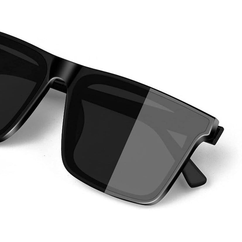 Black Jones Retro Square Black Light Weight Uv Protection Non-Polarized Sunglasses For Men And Women Uv Protection Classic Sunglass Unisex, Medium Size
