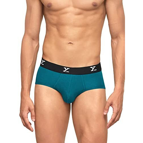 Xyxx Men's Underwear Ace Intellisoft Antimicrobial Micro Modal Brief Pack Of 2 (Black  Deep Sea Blue M)