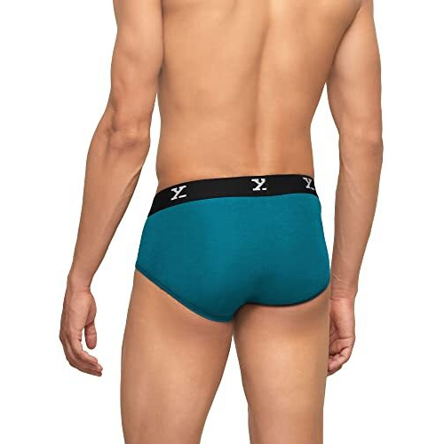 Xyxx Men's Underwear Ace Intellisoft Antimicrobial Micro Modal Brief Pack Of 2 (Black  Deep Sea Blue M)