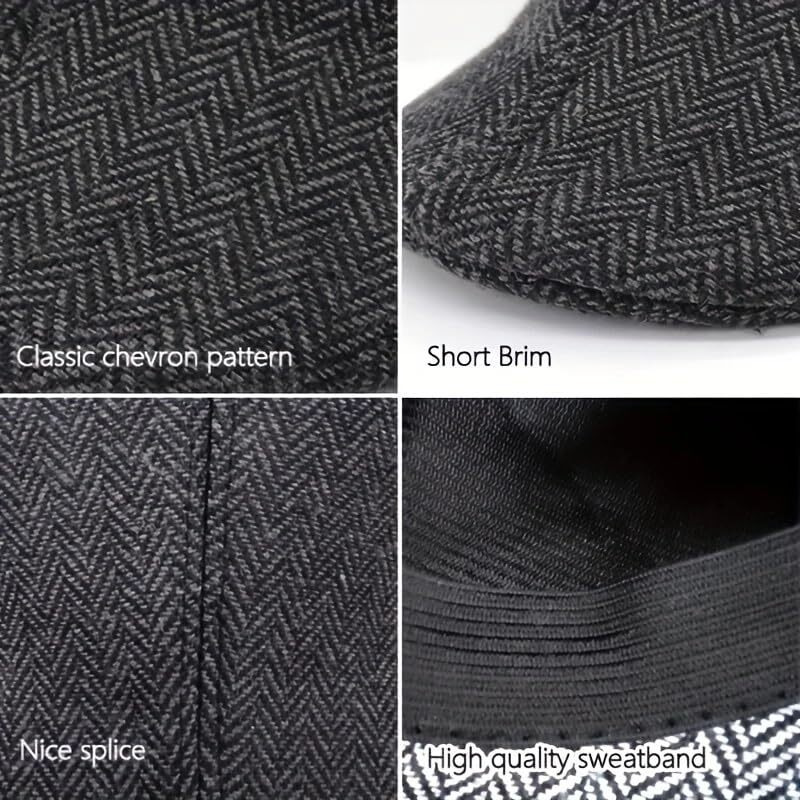 Clothera Casual Golf/Flat Caps & Hats For Mens (In, Alpha, Free Size, B-Black)