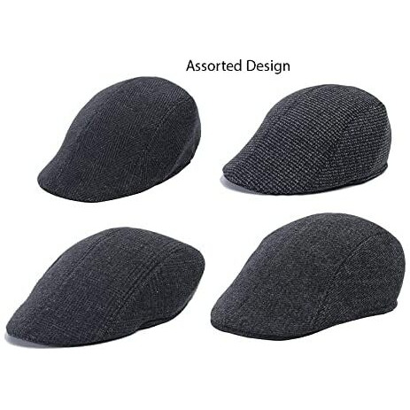 Clothera Casual Golf/Flat Caps & Hats For Mens (In, Alpha, Free Size, B-Black)