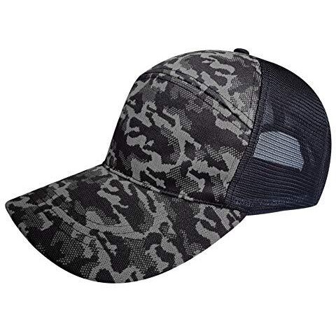 Teknik Men's Net Cap Camo Trucker_Grey_Free Size