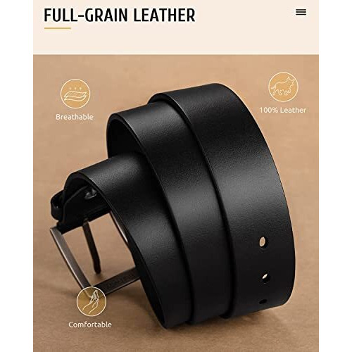 Urban Alfami Men's Genuine Leather Belt For Men | Formal/Casual | Sizes Are 28 To 46 Inches Waist Size