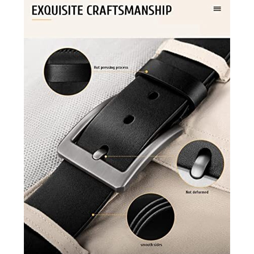 Urban Alfami Men's Genuine Leather Belt For Men | Formal/Casual | Sizes Are 28 To 46 Inches Waist Size