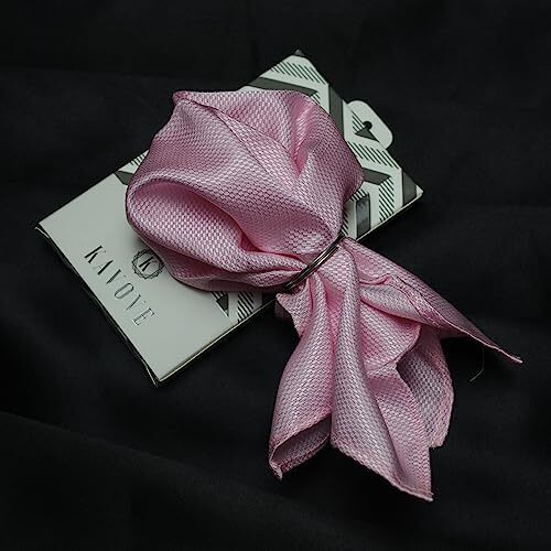 Kovove Pink Checkered Pocket Square For Men