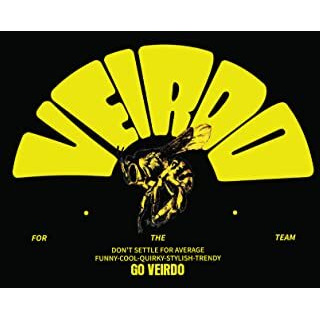 Veirdo Pure Cotton Oversize Loose Fit Drop Shoulder Round Neck Half Sleeve Graphic Black Printed T-Shirt For Men (Os_100_Hnyveirdo_Bk)