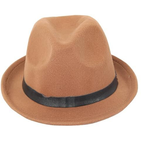 Fabseasons Straw Panama Hat For Men, Wide Brim Brown,Free Size
