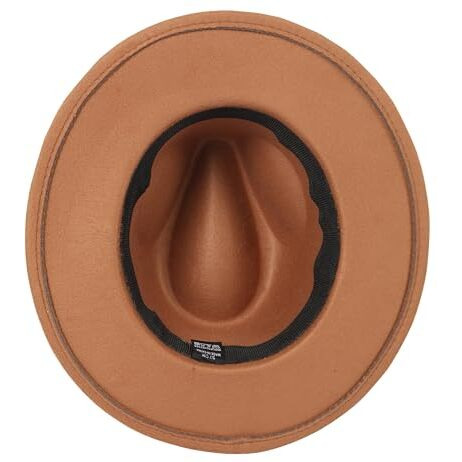 Fabseasons Straw Panama Hat For Men, Wide Brim Brown,Free Size