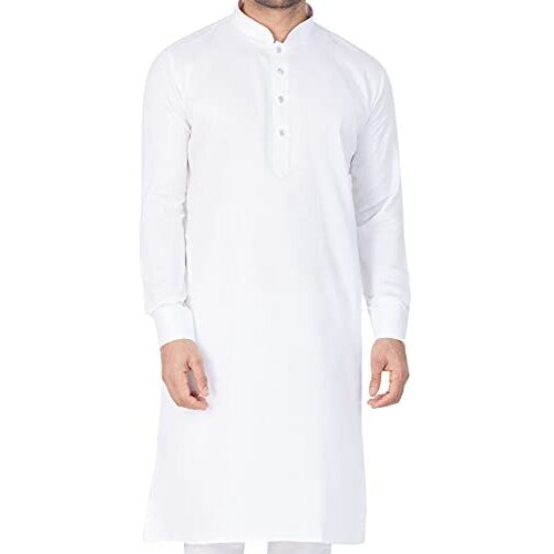 Vastramay Men's White Pure Cotton Kurta Pyjama Set - Lukhnowi Chikankari Embroidered Kurta With Pant Style Pyjama For Weddings, Festivals, And Cultural Celebrations
