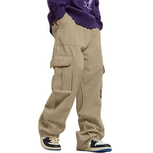 Indoprimo Men Cargo || Men Cargo Pants || Men Cargo Pants Cotton || Cargos For Men || Men Cargo Trouser (In, Alpha, Xl, Beige)