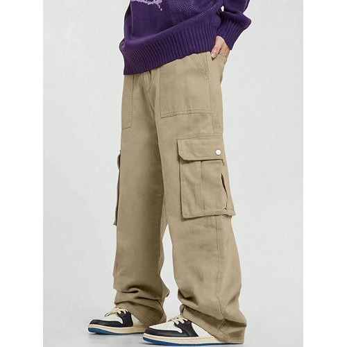 Indoprimo Men Cargo || Men Cargo Pants || Men Cargo Pants Cotton || Cargos For Men || Men Cargo Trouser (In, Alpha, Xl, Beige)