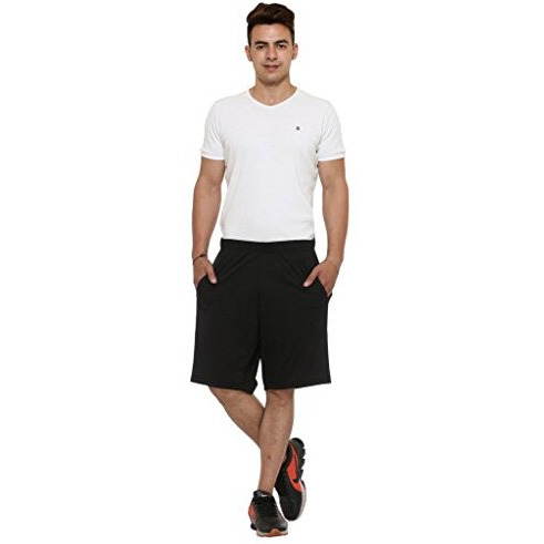 Mack Jonney Men's Regular Shorts (D12-Blk-Xxl_Black_Xx-Large)