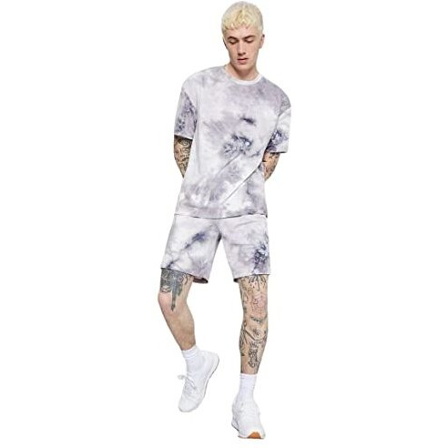 Om Sai Latest Creation Unisex Night Dress, Tie-Dye Night Wear Beach Wear Summer Wear Pajama Set, Night Suit For Men & Women's(X-Large, Blue) Oslc_Mt1032&Sh176 - Lycra