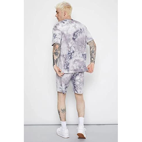 Om Sai Latest Creation Unisex Night Dress, Tie-Dye Night Wear Beach Wear Summer Wear Pajama Set, Night Suit For Men & Women's(X-Large, Blue) Oslc_Mt1032&Sh176 - Lycra