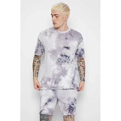 Om Sai Latest Creation Unisex Night Dress, Tie-Dye Night Wear Beach Wear Summer Wear Pajama Set, Night Suit For Men & Women's(X-Large, Blue) Oslc_Mt1032&Sh176 - Lycra