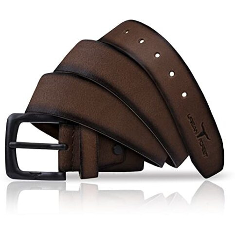 Urban Forest Ben Dark Brown Burnish Casual Leather Belt For Men