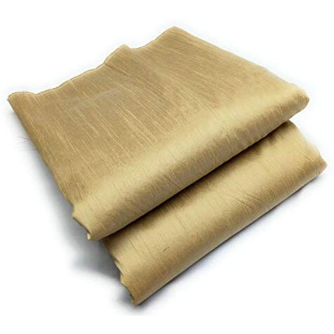 Men's Ethnic Raw Silk Solid Unstitched Shirt/Kurta Fabric Length 2.5 Meter (Beige)