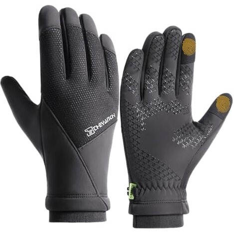Proberos Winter Gloves For Men - Thermal Fleece-Lined, Waterproof, Windproof, Touchscreen Compatible, Anti-Slip Silicone Grip, Cycling, Hiking, Fishing, Outdoor Sports, Cold Weather Essentials, Xl