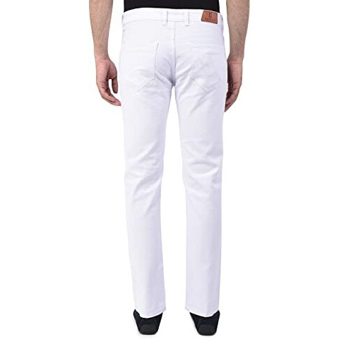 Ben Martin Men's Regular Fit Mid Rise Stylish Stretchable 32 Size White Casusal Denim Jeans Pant For Men, Jj3-9