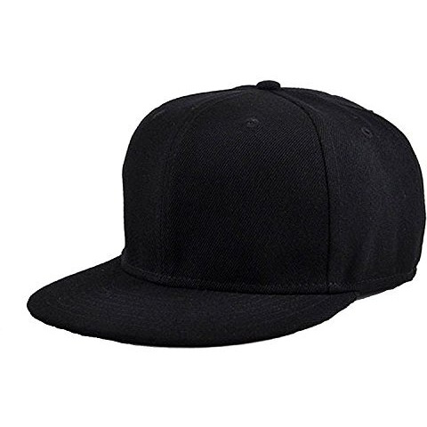 Ilu Cap For Men Women Unisex Topi Head Branded Boy's Girl's Hip Hop Caps Adjustable Strap Summer Sports Cricket Gym Dance Cotton Free Size Woolen Fashion Baseball Helmet Snapback Winter (Black)