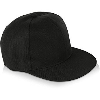 Ilu Cap For Men Women Unisex Topi Head Branded Boy's Girl's Hip Hop Caps Adjustable Strap Summer Sports Cricket Gym Dance Cotton Free Size Woolen Fashion Baseball Helmet Snapback Winter (Black)