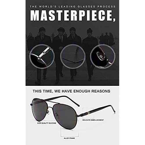 Black Jones Eyewear | Full Rim Aviator Sunglasses | Polarized And 100% Uv Protected|Men & Women|