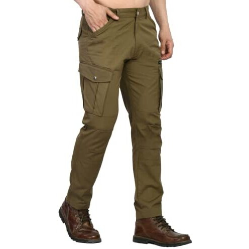 Trekmonk Men's Tactical Trekking Pants -7 Pockets Cargo (Khaki L)