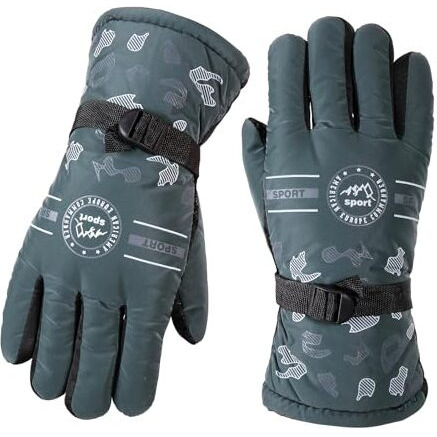 Alexvyan Green Commander Long Men's Snow & Windproof Thermal Soft Warm Winter Riding & Protective Gloves (Fur/Fleece Inside) Warm Hand Riding Cycling, Byke, Bike, Scooty,Motorcycle Travelling