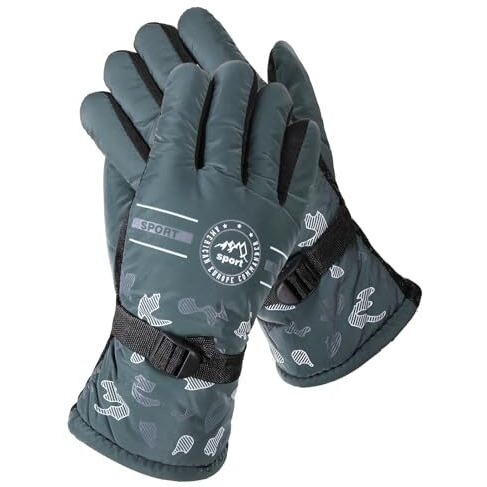 Alexvyan Green Commander Long Men's Snow & Windproof Thermal Soft Warm Winter Riding & Protective Gloves (Fur/Fleece Inside) Warm Hand Riding Cycling, Byke, Bike, Scooty,Motorcycle Travelling