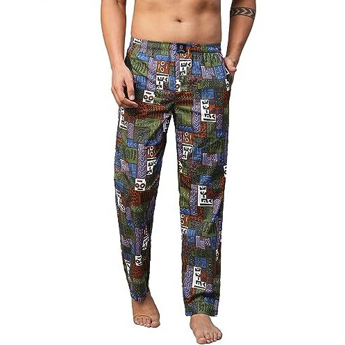 Urban Scottish Men's Lounge Pants 100% Cotton Men's Lounge Night Pant Comfortable Leisure-Wear Lower With An Elastic Waist-Band And Regular Fit Track Pants, Machine Washable Stay At Home-Uspj2309-M